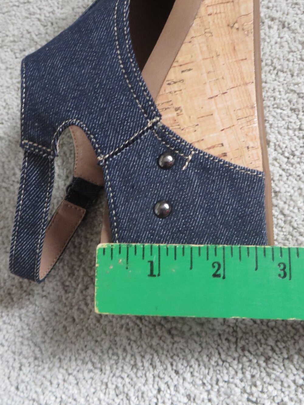Corkys footwear womens carley wedges sandals size 8 dark blue denim - Picture 10 of 12